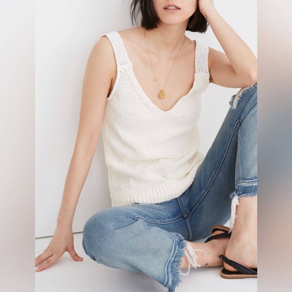 Madewell Crochet-Strap Sweater Tank